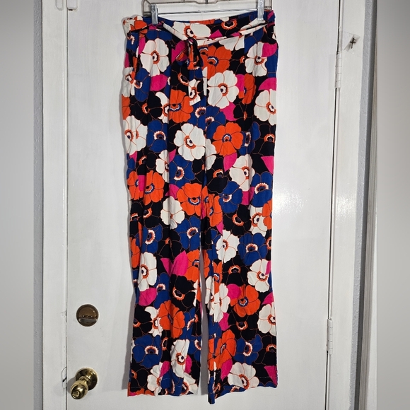 Jules and Leopold Floral Waist Tie Pants Wide Leg Sz XL - Picture 2 of 10